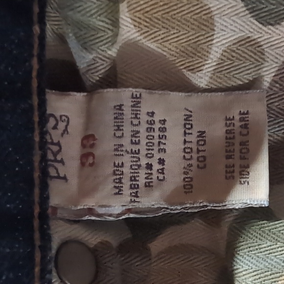 NWOT, Men's Sz 33 PRPS Dark Denim Button Fly Straight Leg Jeans - Picture 10 of 11